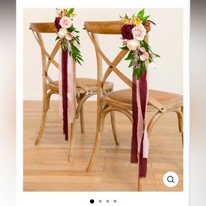 Ling’s Moments aisle/chair flowers in Romantic Marsala